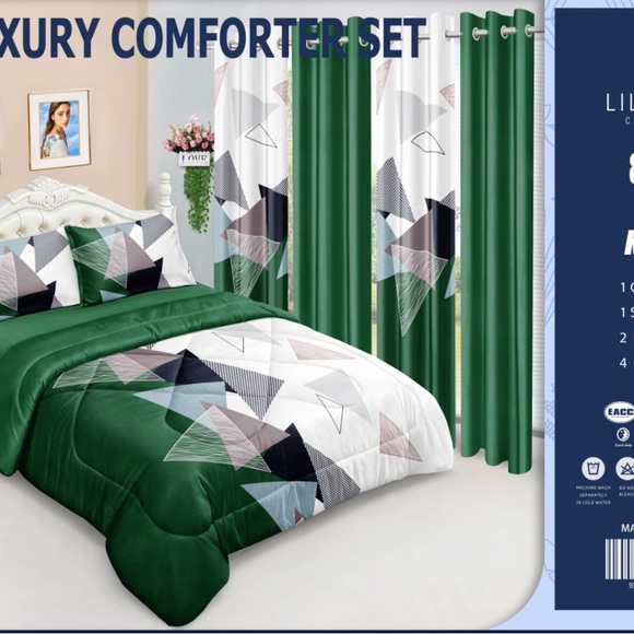 Luxury Red Comforter Set - Picture 9 of 10